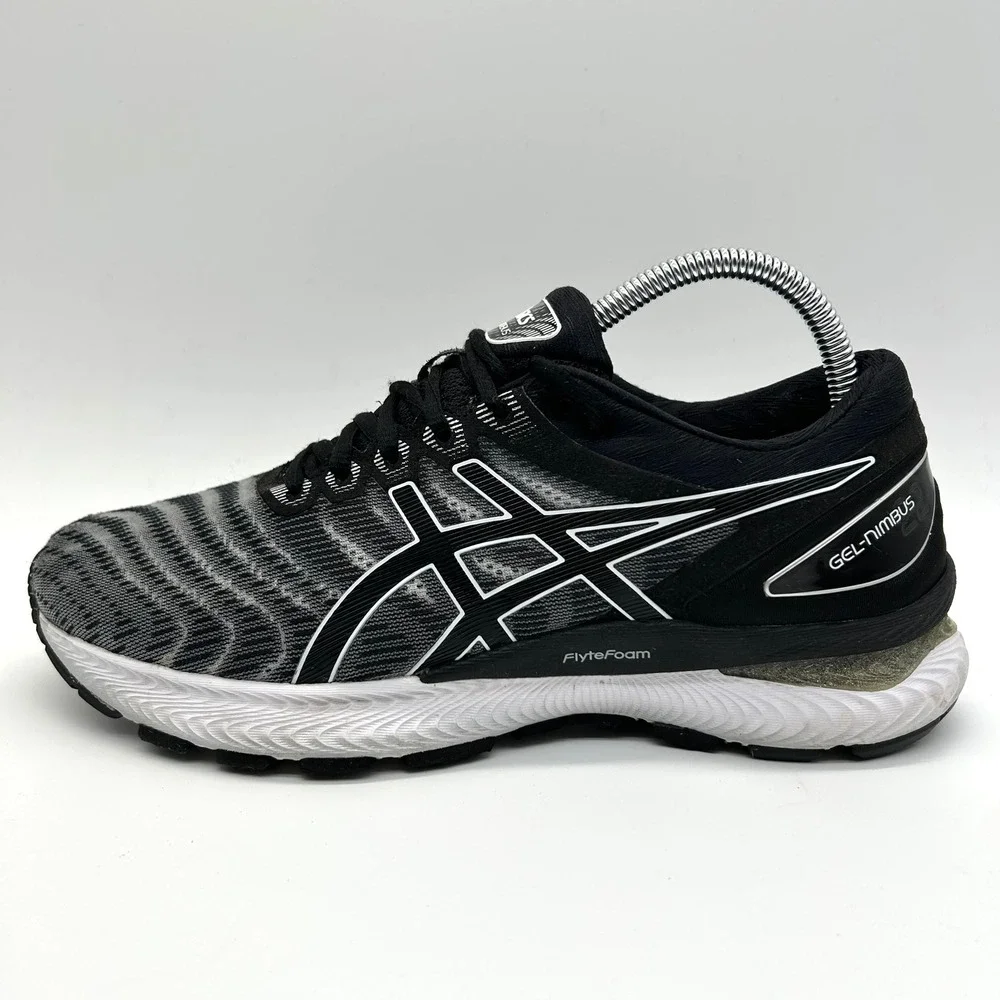 ASICS Gel-Nimbus 22 Shoes Womens 9 Wide Black White‎ Running Sneakers 1012A586